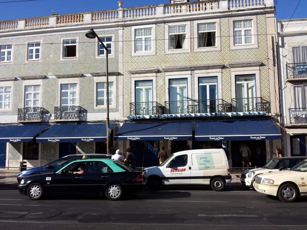 Fachada da casa Pastéis de Belém, em Lisboa