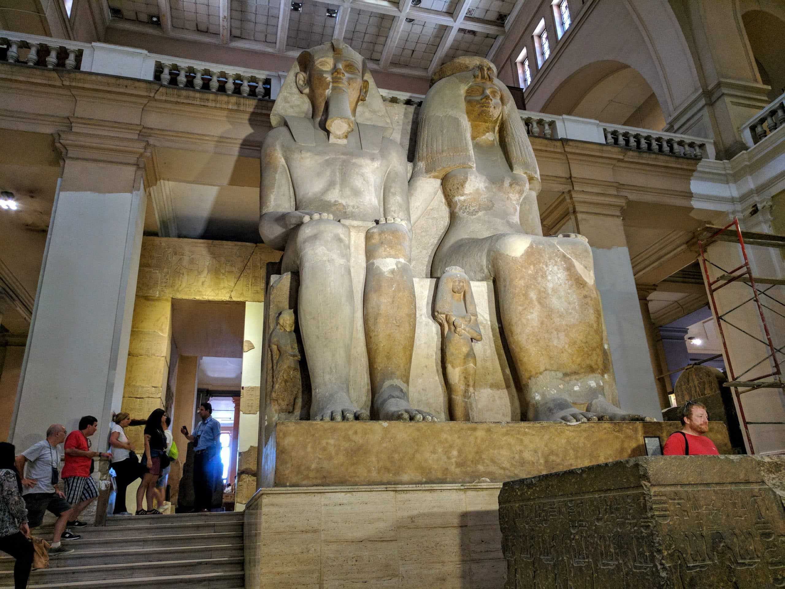 Inside the Cairo Museum.