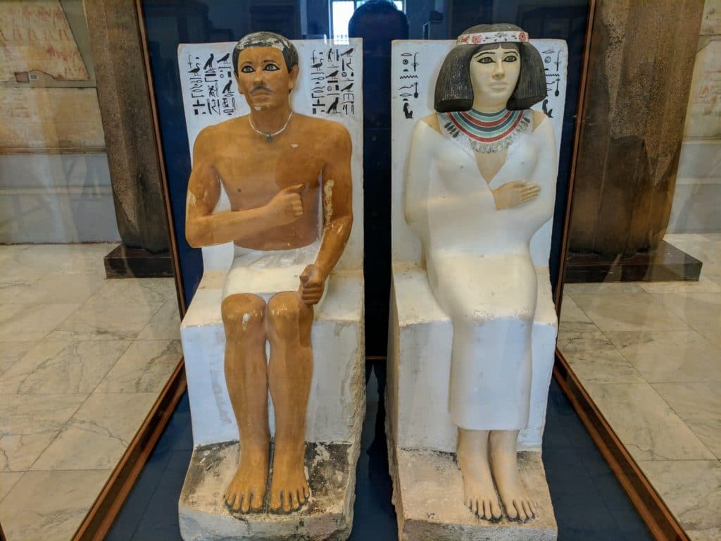 Inside the Cairo Museum.
